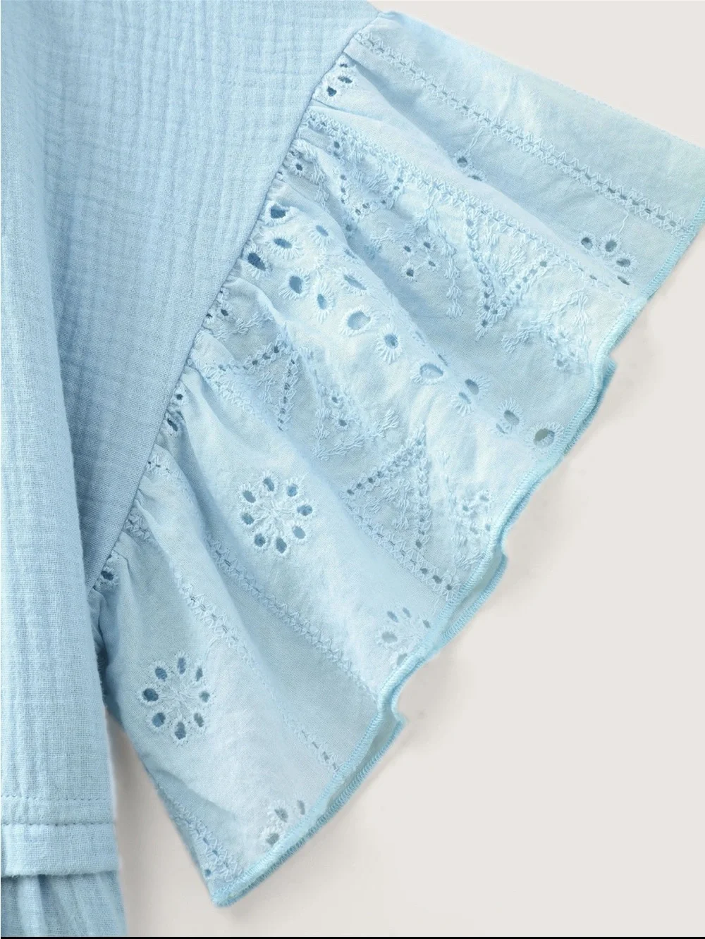 BloomChic Blue Ruffle-Sleeve Peplum Babydoll Top size 2X (18-20)